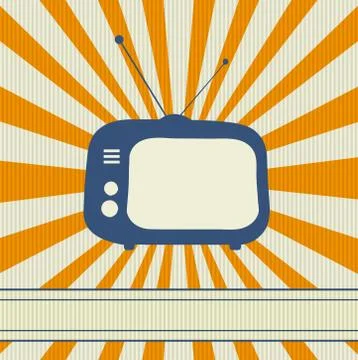 Retro TV background Stock Illustration