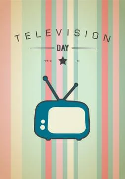 Retro TV background Stock Illustration