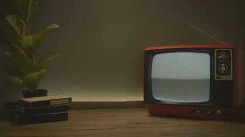Retro TV background video loop, with copy space Stock Footage 336928215
