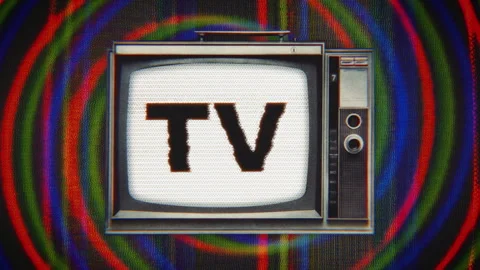 Retro TV Brainwashing Loop Stock Footage 303238214