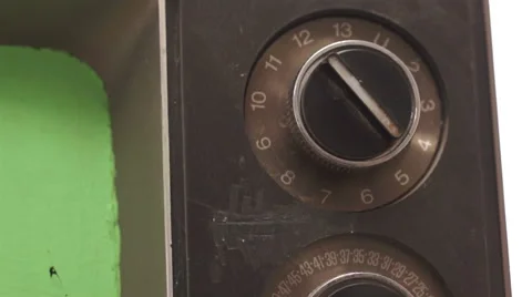 Retro TV Controls Tilt Up Stock Footage 46164559