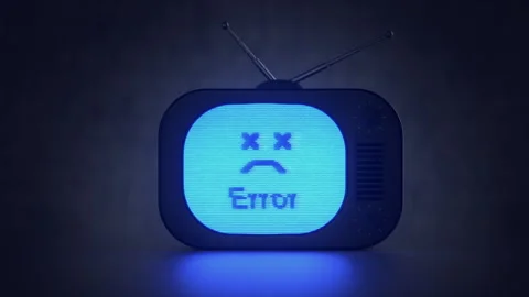 Retro TV Error Screen with CRT Display 3D Render Loop Animation Stock Footage 347111592
