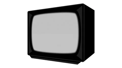 Retro TV frame side view seamless loop animation with CRT scan lines VHS noise. Stock Footage 337249601