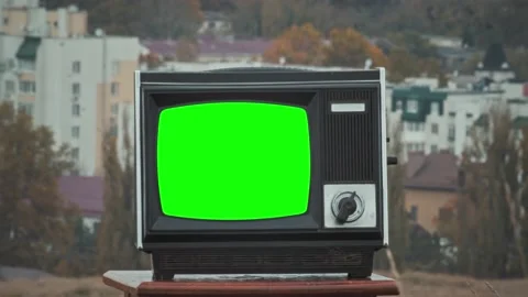 Retro tv with green screen. Stock Footage 145967951