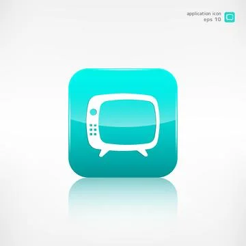 Retro tv icon. Application button. Stock-Illustration