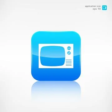 Retro tv icon. Application button. Stock-Illustration