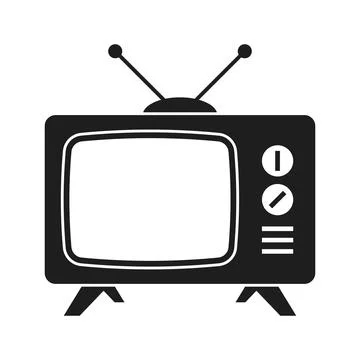 Retro tv icon in flat style. Television vector illustration on isolated bac.. Stock Illustration