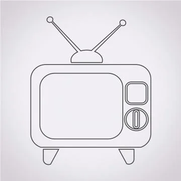 Retro tv icon Stock-Illustration