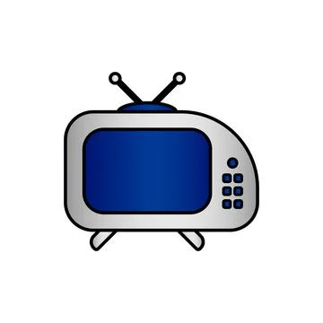 Retro TV icon. Stock Illustration