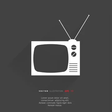 Retro tv icon Stock-Illustration