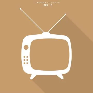 Retro tv icon Stock-Illustration