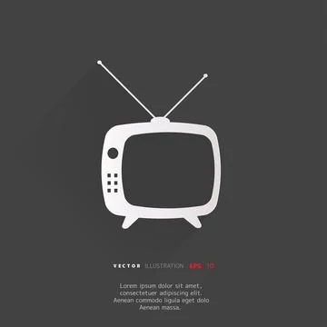 Retro tv icon Stock-Illustration