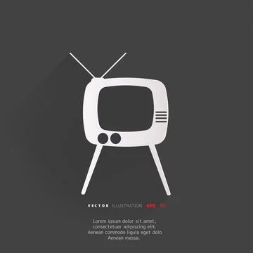 Retro tv icon Stock-Illustration