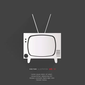 Retro tv icon Stock-Illustration