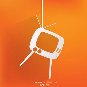 Retro tv icon Stock-Illustration
