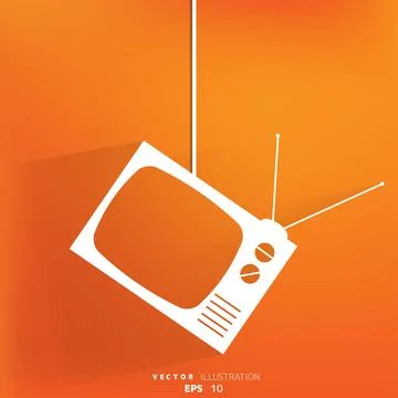 Retro tv icon Stock-Illustration