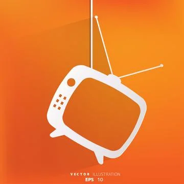 Retro tv icon Stock-Illustration