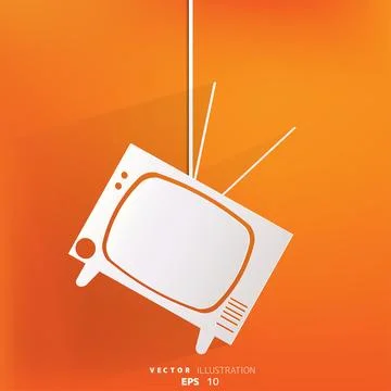 Retro tv icon Stock-Illustration