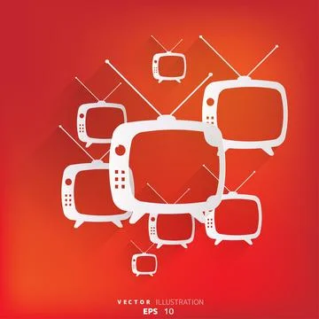 Retro tv icon Stock-Illustration