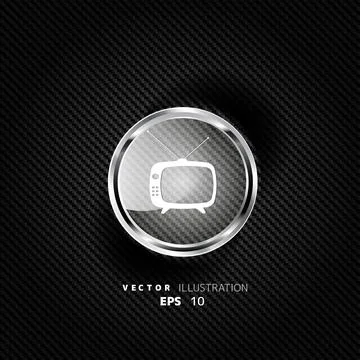 Retro tv icon Stock-Illustration