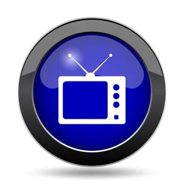 Retro tv icon. Internet button on white background.. イラスト素材