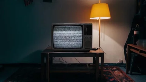 Retro TV Lamp Green Screen Overlay Stock-Footage 344729037