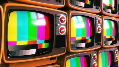 Retro TV Left Panning in a 3D animation Vídeos de archivo 249616782