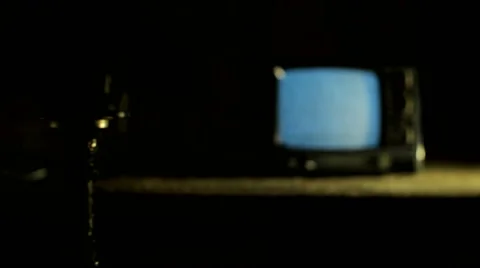 Retro tv old on and off Stock Footage 41772444