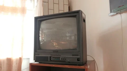 Retro Tv In An Old Interior. Stock Footage 99342215