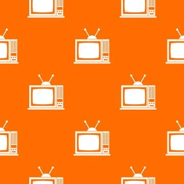 Retro TV pattern seamless Stock Illustration