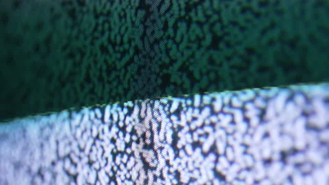 Retro TV Screen with Digital Glitches Pixel Effects and Center Focus 動画素材 299667677