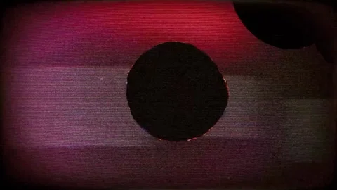 Retro TV Screen Malfunction Glitch Animation Video stock 305387207