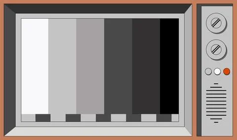 Retro tv set background. Old-fashioned television box. Stock Illustration