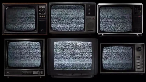 Retro Tv set Collection Green Screen Overlay Stock-Footage 344726880