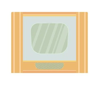 Retro TV-set in flat design. Vector illustration. Stock Illustration
