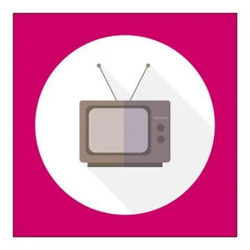 Retro TV set Stock Illustration