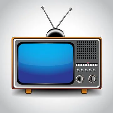 Retro Tv Set Isolated Stock-Illustration