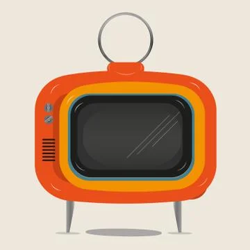 Retro tv vector drawing Stock Illustration