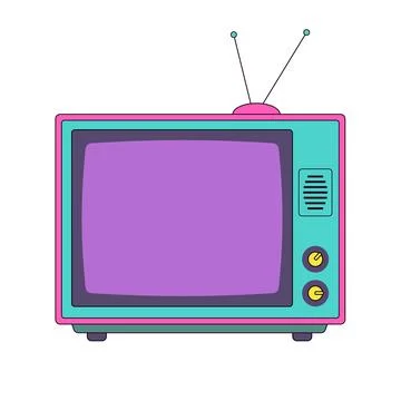 Retro TV vector illustration. Back to 90s, nostalgia Stock-Illustration