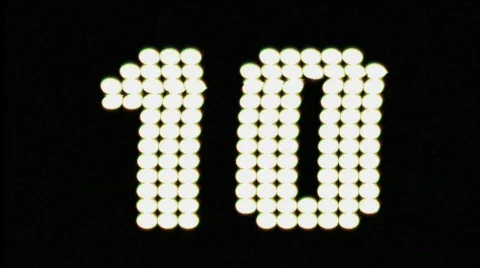 Retro TV videotape countdown Stockbeeldmateriaal 861099