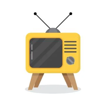 Retro TV on a white background. Stock Illustration