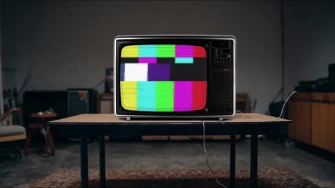 Retro TV Workbench Green Screen Overlay Stock-Footage 344728573