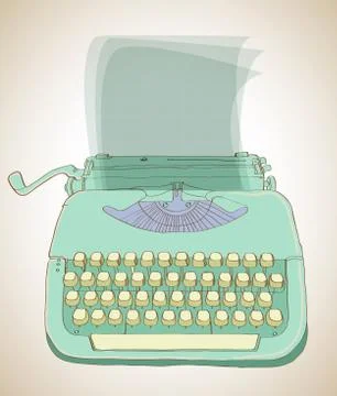 Retro typewriter background Stock Illustration
