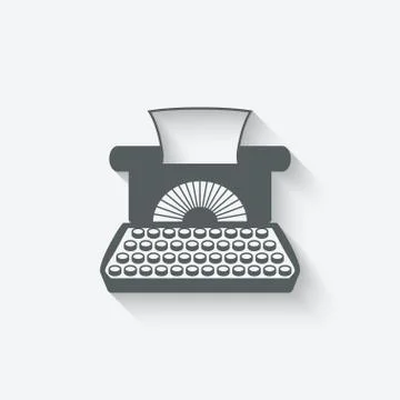 Retro typewriter design element Stock Illustration