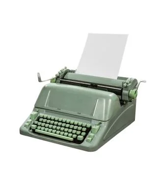 Retro typewriter isolated Stock Photos