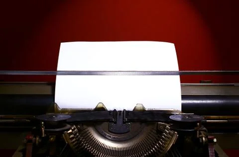 Retro typewriter mockup Stock Photos