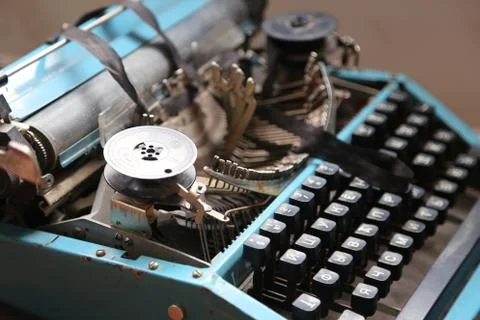 Retro typewriter old Stock Photos
