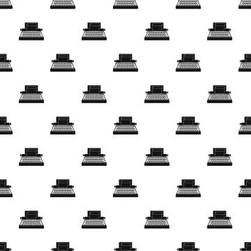 Retro typewriter pattern seamless vector Illustrazione stock