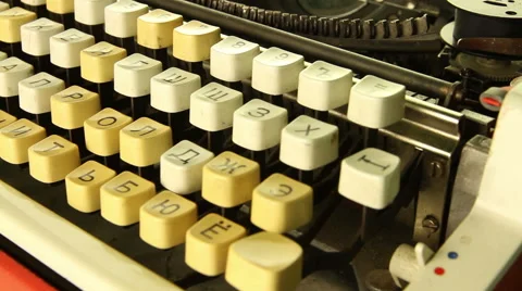 Retro typewriter rotates Stock Footage 47920735