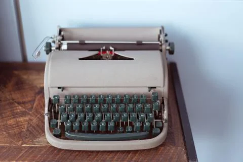 Retro typewriter on the table Stock Photos